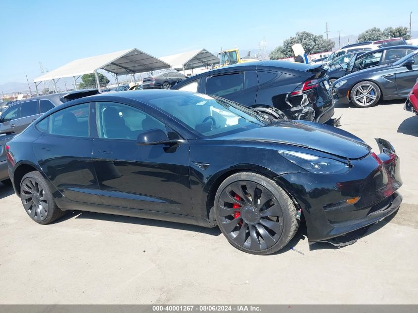 2023 Tesla Model 3 Performance Dual Motor All-Wheel Drive VIN: 5YJ3E1EC7PF509053 Lot: 40001267