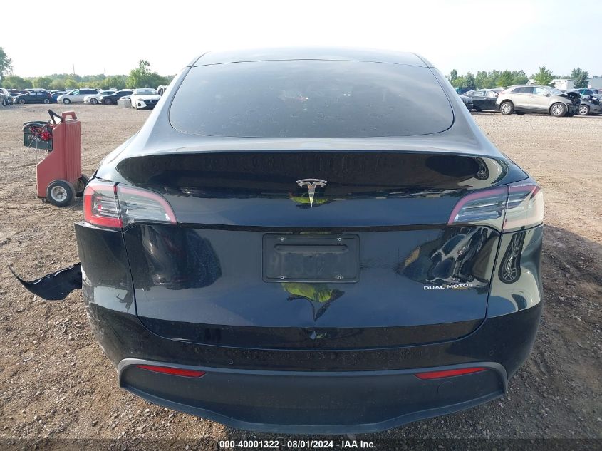 2022 Tesla Model Y Long Range Dual Motor All-Wheel Drive VIN: 7SAYGDEE9NF416148 Lot: 40001322