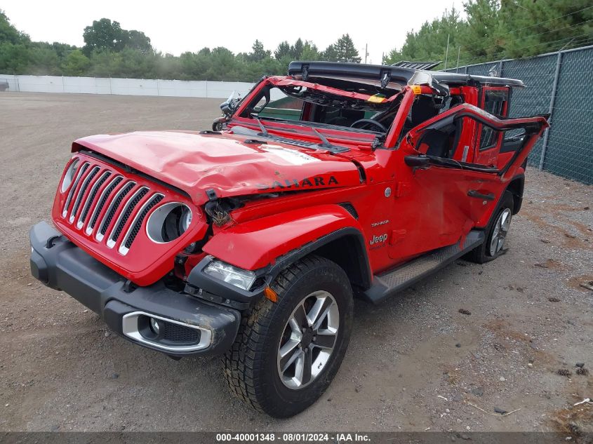 2020 Jeep Wrangler Unlimited Sahara 4X4 VIN: 1C4HJXEN0LW213187 Lot: 40001348