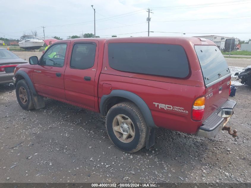 2003 Toyota Tacoma Prerunner V6 VIN: 5TEGN92N83Z258641 Lot: 40001352