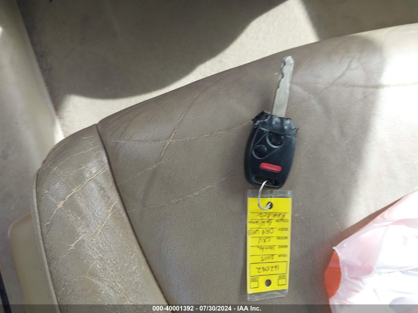 2007 Honda Cr-V Ex-L VIN: JHLRE38787C052841 Lot: 40001392