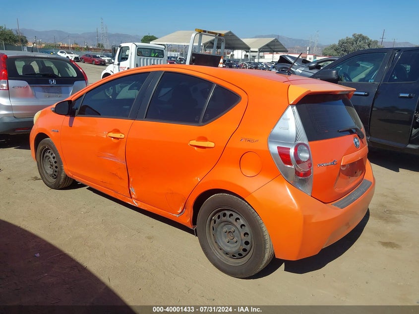 2012 Toyota Prius C Three VIN: JTDKDTB33C1014544 Lot: 40001433
