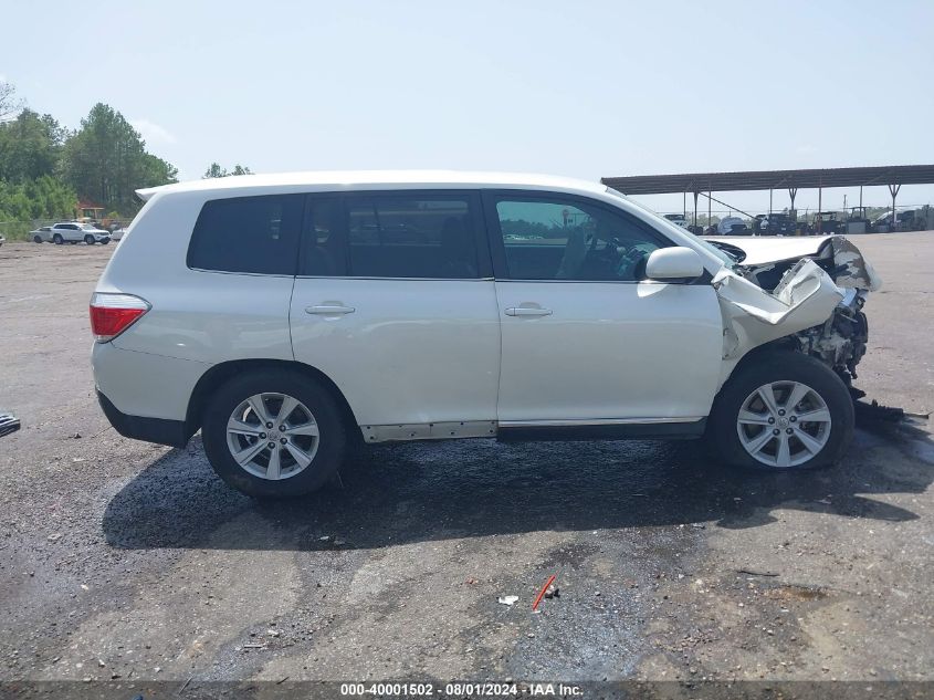 2013 Toyota Highlander Base V6 VIN: 5TDZK3EH9DS142500 Lot: 40001502