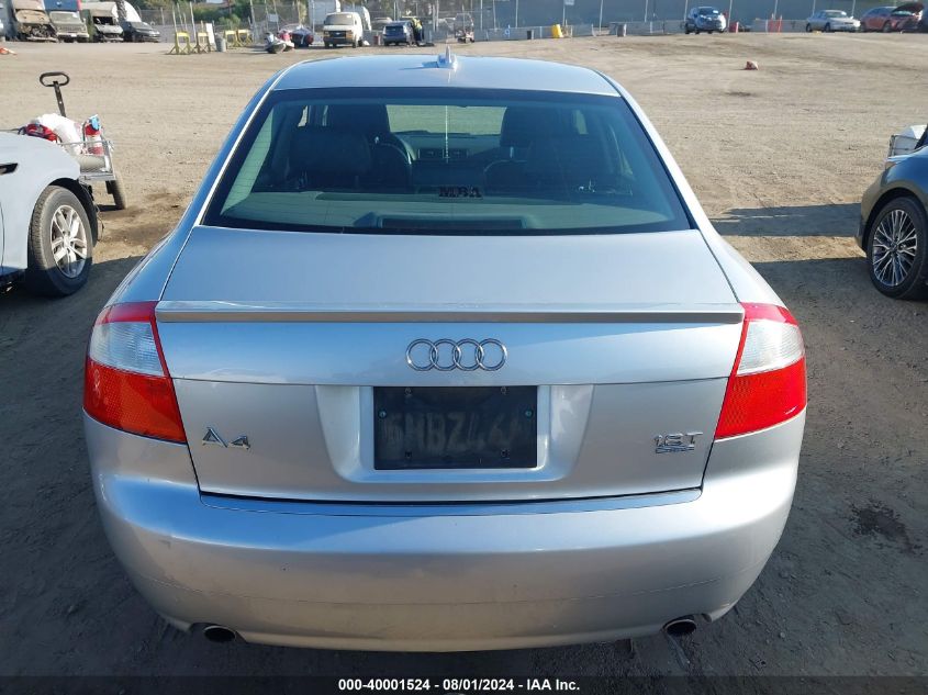 2005 Audi A4 1.8T Quattro/Special VIN: WAULC68E65A115093 Lot: 40001524