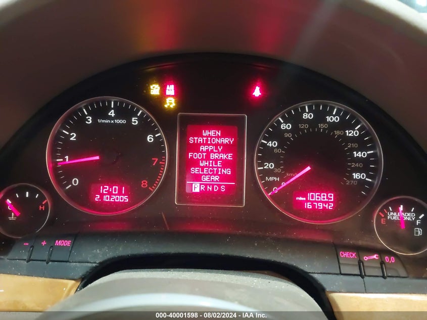 2007 Audi A4 2.0T VIN: WAUDF78E97A042709 Lot: 40001598