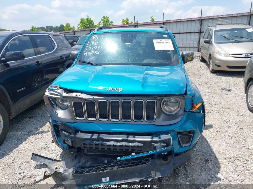 2019 Jeep Renegade Limited Fwd VIN: ZACNJAD11KPK51258 Lot: 40001664