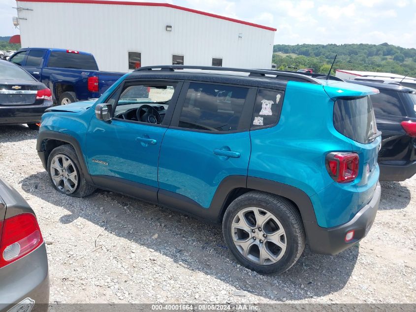 2019 Jeep Renegade Limited Fwd VIN: ZACNJAD11KPK51258 Lot: 40001664