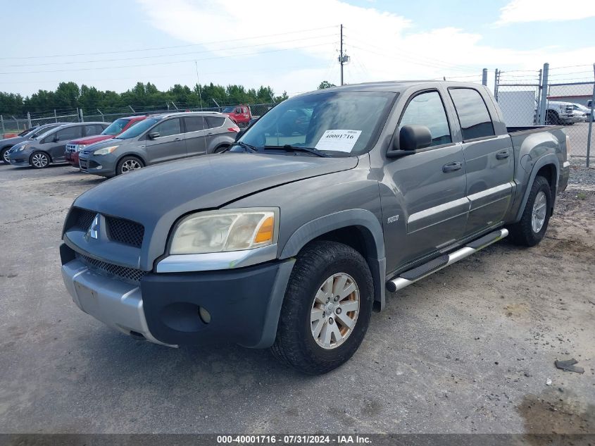 2006 Mitsubishi Raider Duro Cross V6 VIN: 1Z7HT38K46S561823 Lot: 40001716