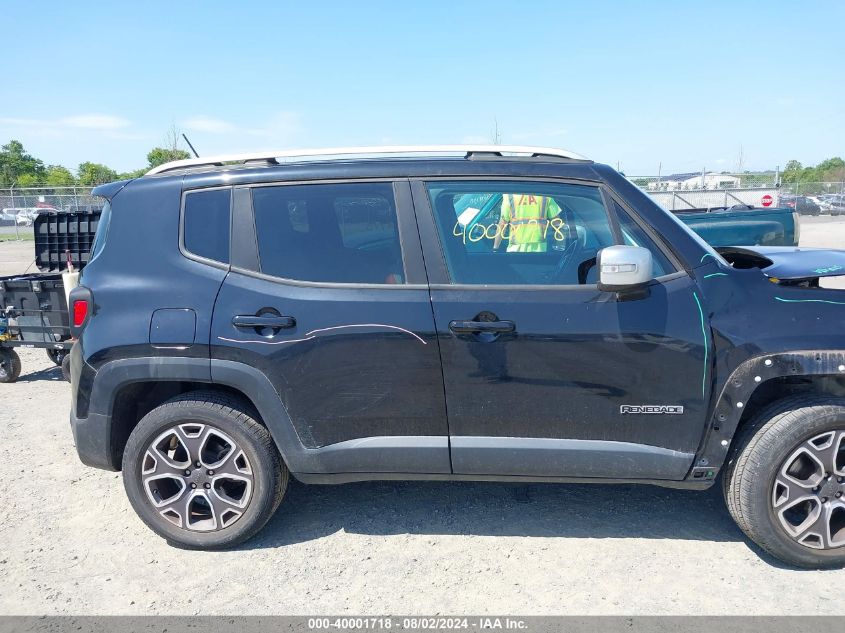 2017 Jeep Renegade Limited VIN: ZACCJBDB9HPE52939 Lot: 40001718