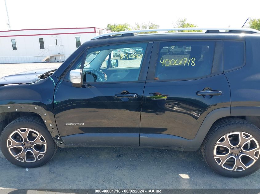 2017 Jeep Renegade Limited VIN: ZACCJBDB9HPE52939 Lot: 40001718