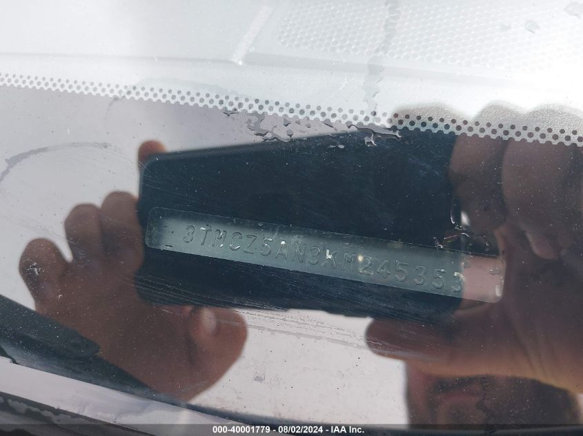 2019 Toyota Tacoma Trd Sport VIN: 3TMCZ5AN3KM245353 Lot: 40001779