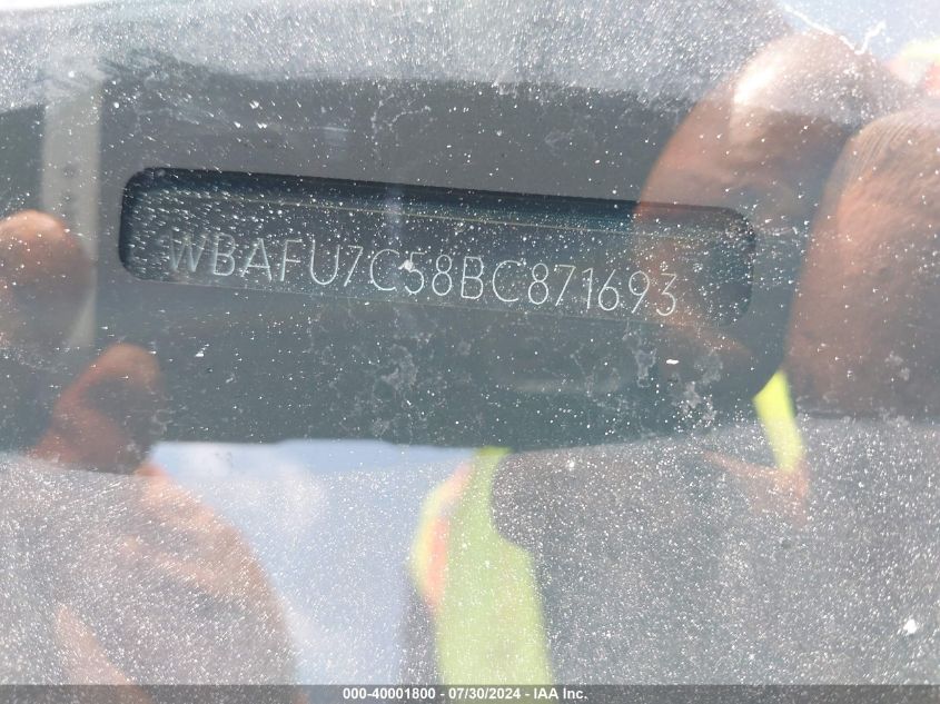 2011 BMW 535I xDrive VIN: WBAFU7C58BC871693 Lot: 40001800