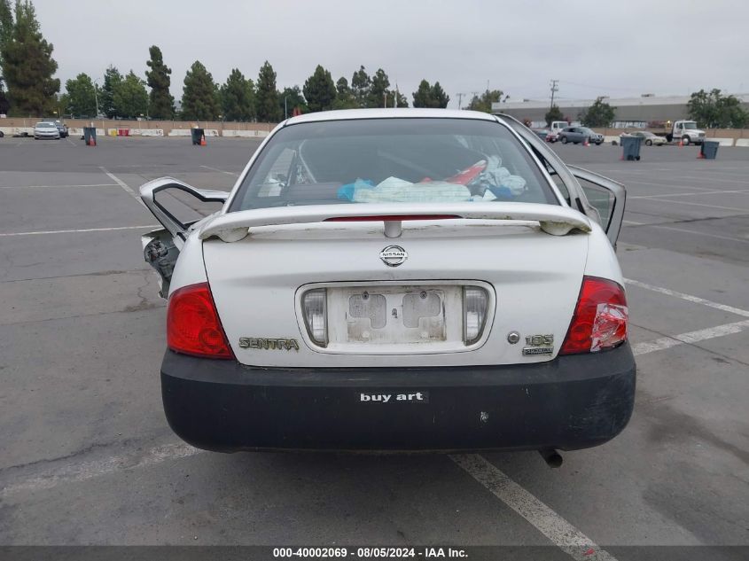 2006 NISSAN SENTRA VIN: 3N1CB51D96L619541