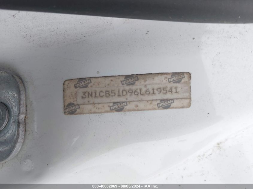 2006 NISSAN SENTRA VIN: 3N1CB51D96L619541