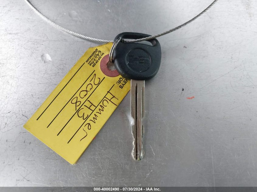 2008 Hummer H3 Suv VIN: 5GTEN43E088186294 Lot: 40002490