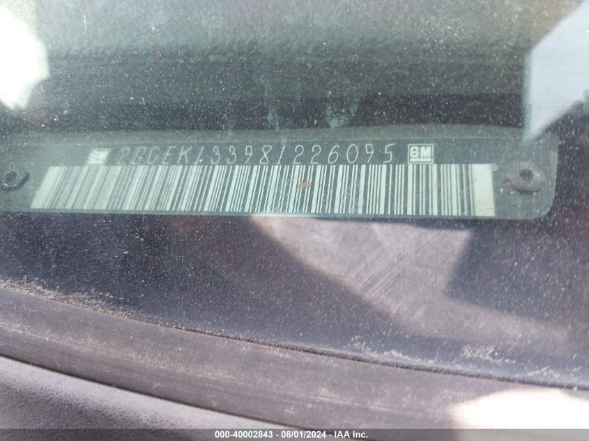 2008 Chevrolet Silverado 1500 Lt1 VIN: 2GCEK133981226095 Lot: 40002843