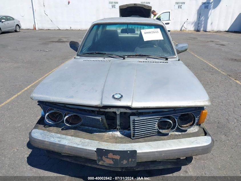 1981 BMW 320 I VIN: WBAAG3307B8000222 Lot: 40002842