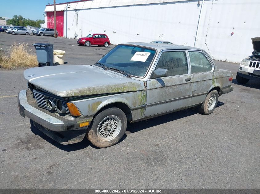 1981 BMW 320 I VIN: WBAAG3307B8000222 Lot: 40002842