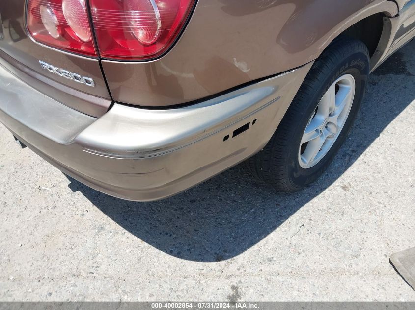 1999 Lexus Rx 300 300 VIN: JT6GF10U7X0013027 Lot: 40002854