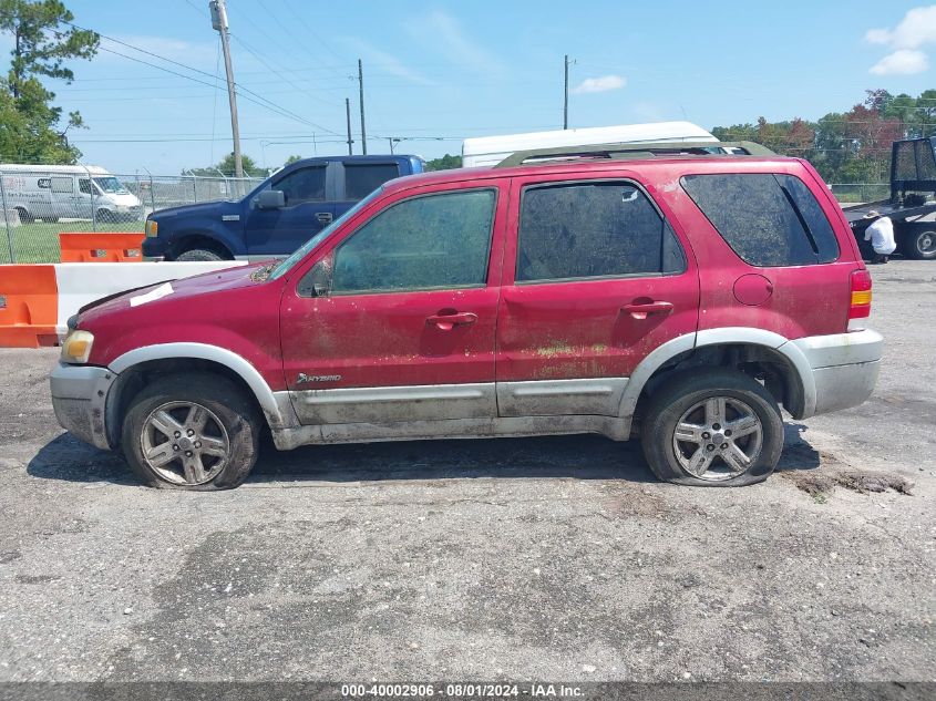 2007 Ford Escape Hybrid VIN: 1FMCU49H97KA61486 Lot: 40002906