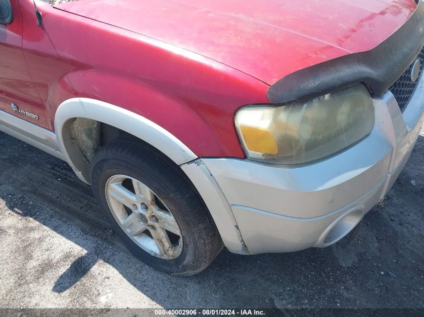 2007 Ford Escape Hybrid VIN: 1FMCU49H97KA61486 Lot: 40002906