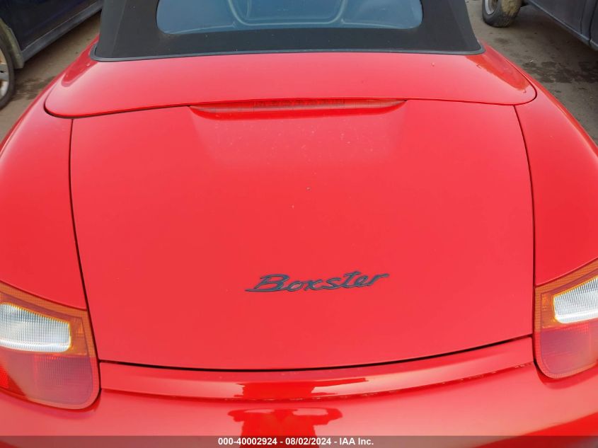 1998 Porsche Boxster VIN: WP0CA2985WU624022 Lot: 40002924