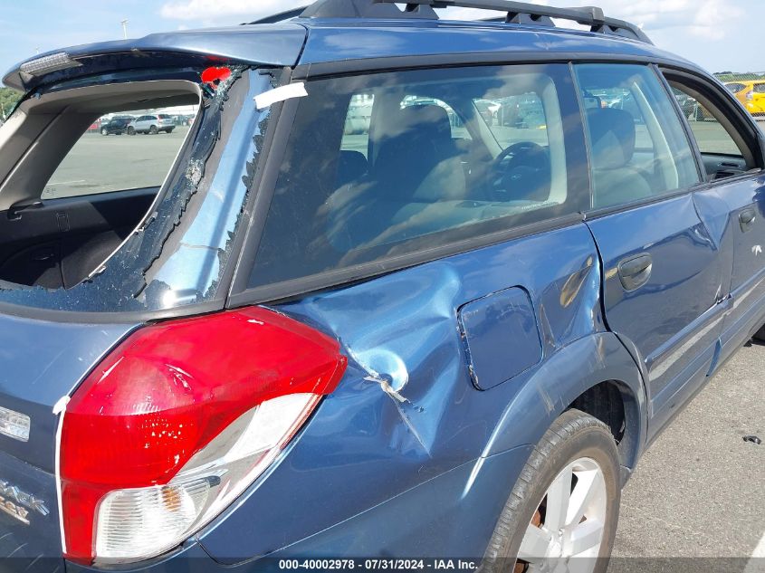 2008 Subaru Outback 2.5I/2.5I L.l. Bean Edition VIN: 4S4BP61C287360126 Lot: 40002978