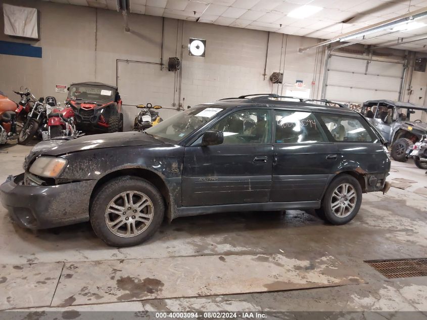 2004 Subaru Outback H6-3.0 L.l. Bean Edition VIN: 4S3BH806547638892 Lot: 40003094