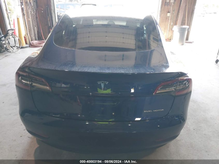 2018 Tesla Model 3 Long Range/Performance VIN: 5YJ3E1EB2JF097736 Lot: 40003194