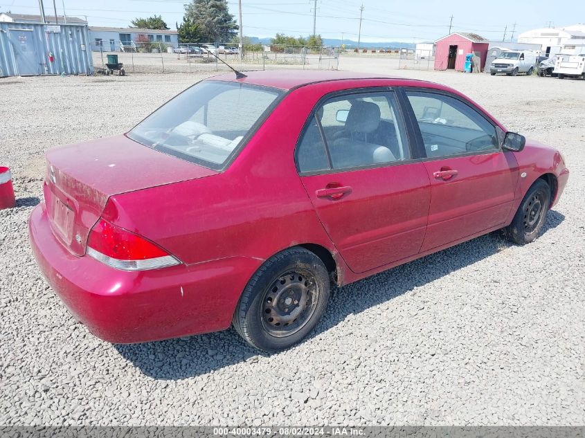 2004 Mitsubishi Lancer Es VIN: JA3AJ26E04U065766 Lot: 40003479