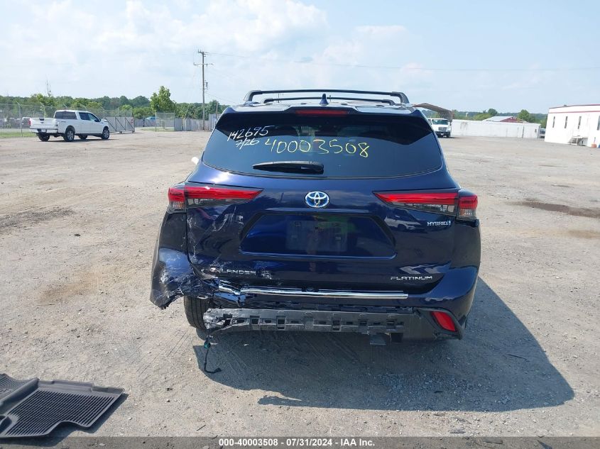 5TDEBRCH8NS092596 2022 Toyota Highlander Hybrid Platinum