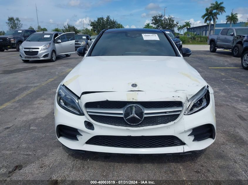 2019 Mercedes-Benz C 43 Amg VIN: 55SWF6EB7KU308694 Lot: 40003519