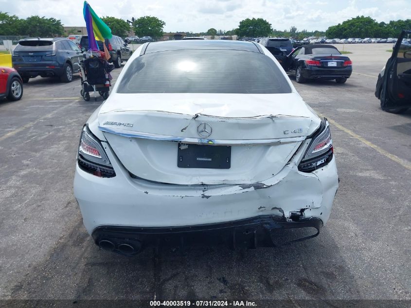 2019 Mercedes-Benz C 43 Amg VIN: 55SWF6EB7KU308694 Lot: 40003519