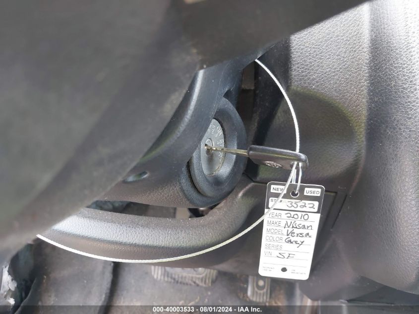 2010 Nissan Versa 1.8Sl VIN: 3N1BC1CP3AL438761 Lot: 40003533