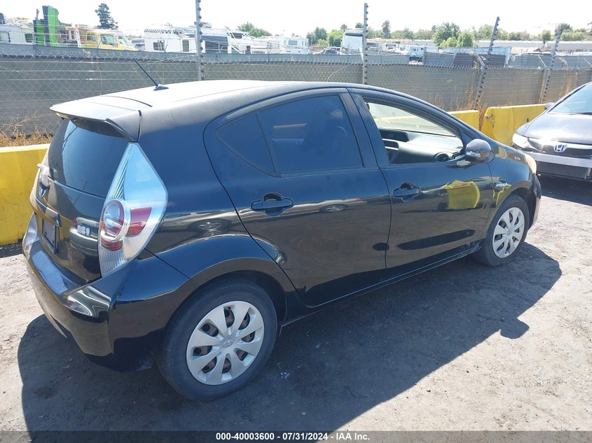 2012 Toyota Prius C VIN: JTDKDTB34C1516186 Lot: 40003600