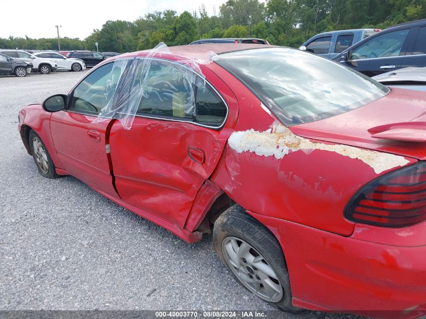 2004 Pontiac Grand Am Se VIN: 1G2NE52F24M598150 Lot: 40003770