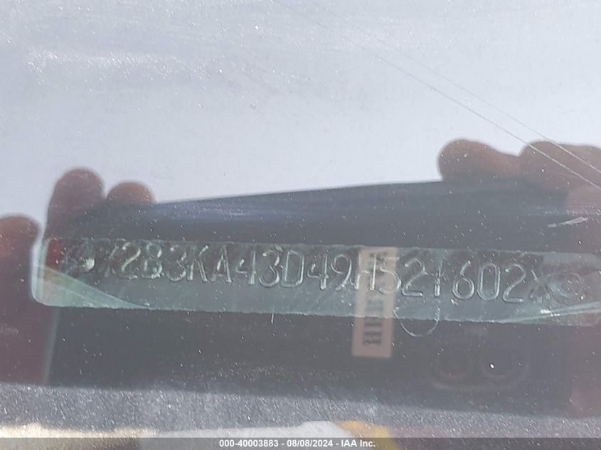 2009 Dodge Charger Se VIN: 2B3KA43D49H521602 Lot: 40003883