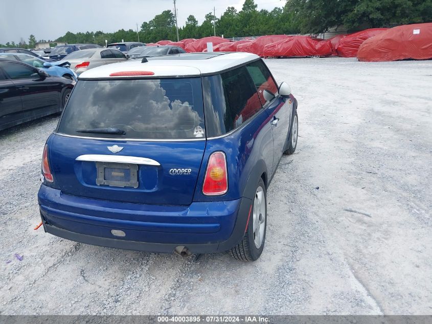 2004 Mini Cooper VIN: WMWRC33454TC53351 Lot: 40003895