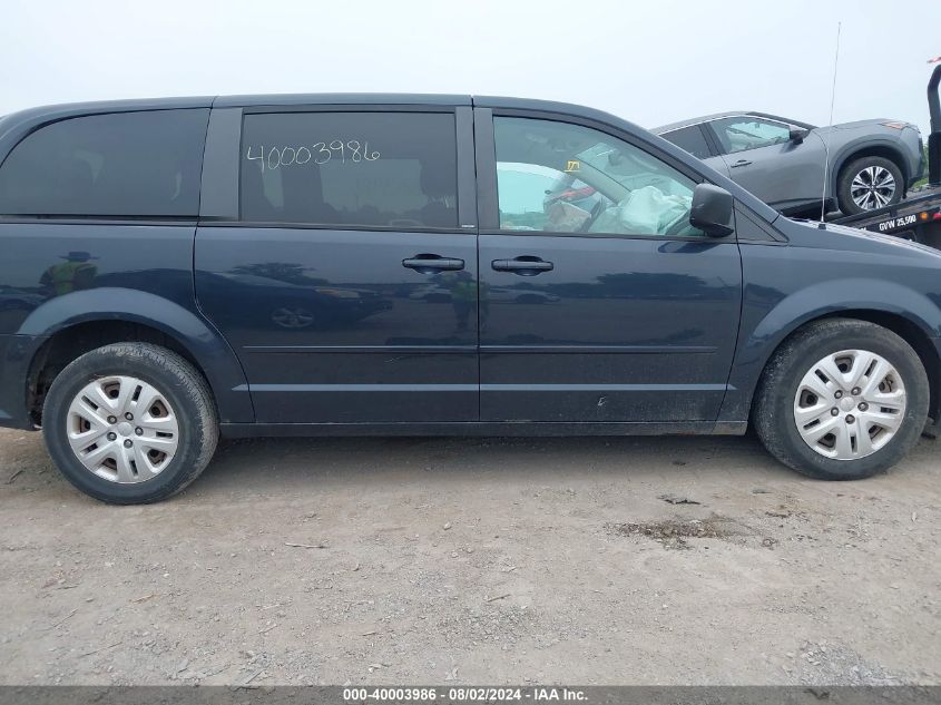 2014 Dodge Grand Caravan Se VIN: 2C4RDGBG0ER197098 Lot: 40003986