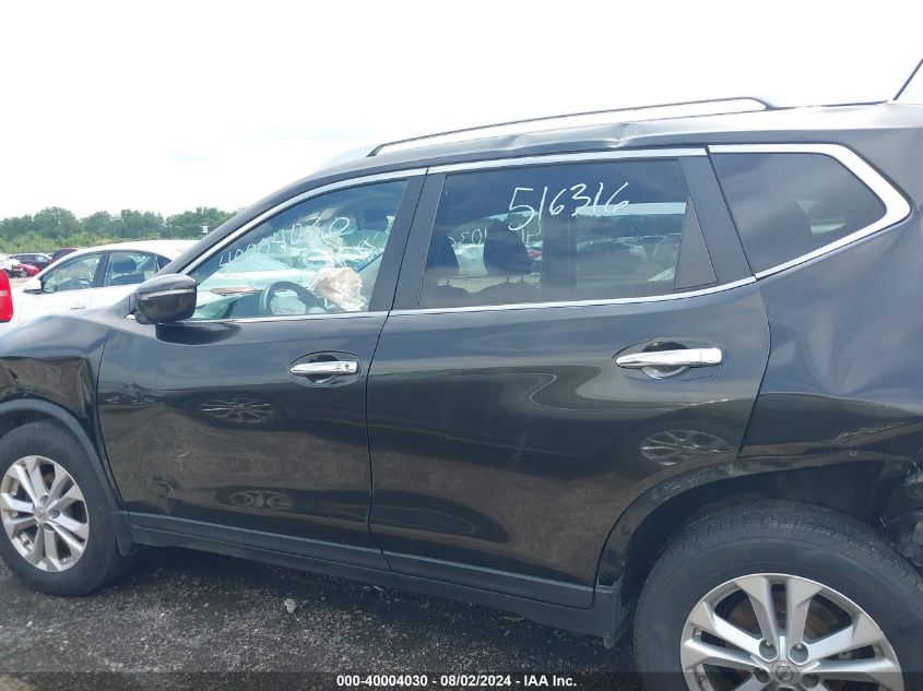 2015 Nissan Rogue S/Sl/Sv VIN: KNMAT2MV1FP516316 Lot: 40004030