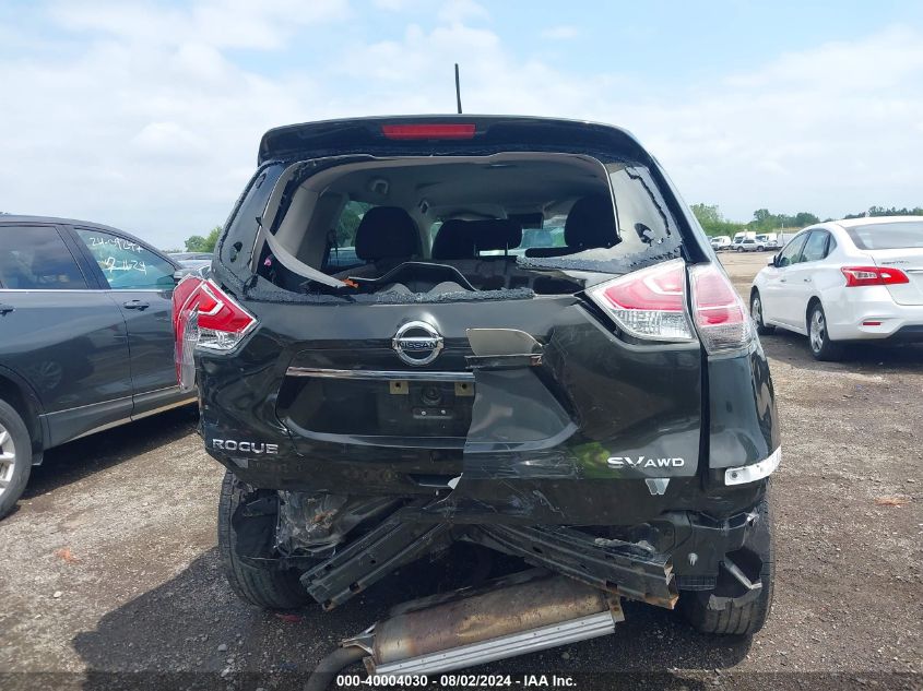 2015 Nissan Rogue S/Sl/Sv VIN: KNMAT2MV1FP516316 Lot: 40004030