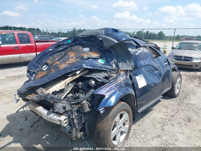 2004 Nissan Murano Sl VIN: JN8AZ08T24W226458 Lot: 40004033