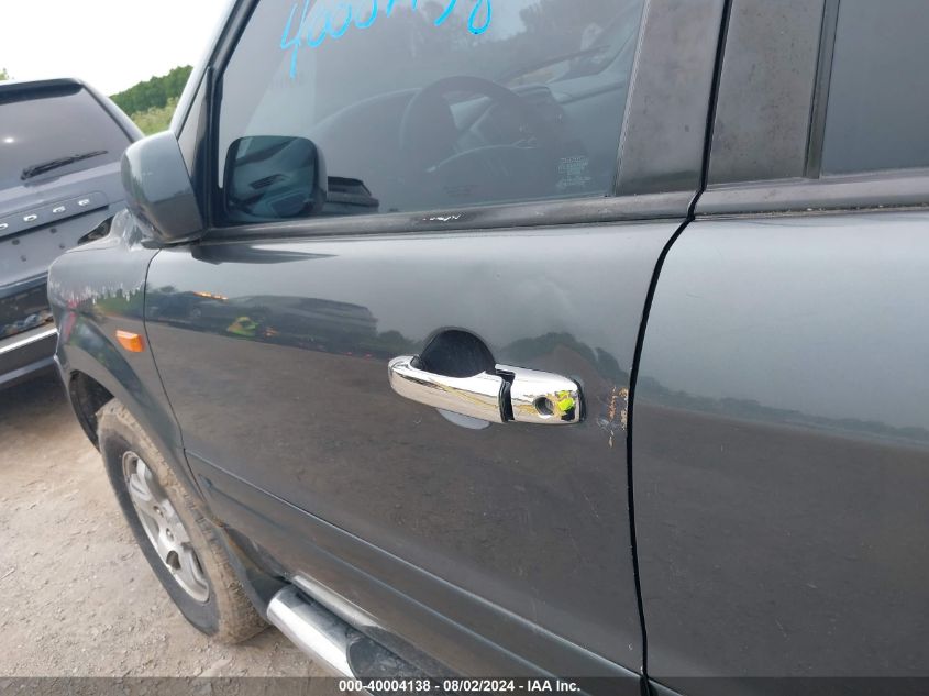 2006 Honda Pilot Ex-L VIN: 2HKYF18656H502014 Lot: 40004138