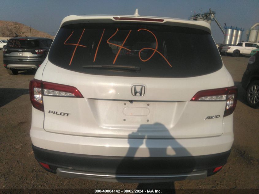 2021 Honda Pilot Awd Ex VIN: 5FNYF6H34MB082678 Lot: 40004142