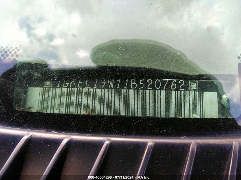 2001 GMC Safari Sle VIN: 1GKEL19W11B520762 Lot: 40004296