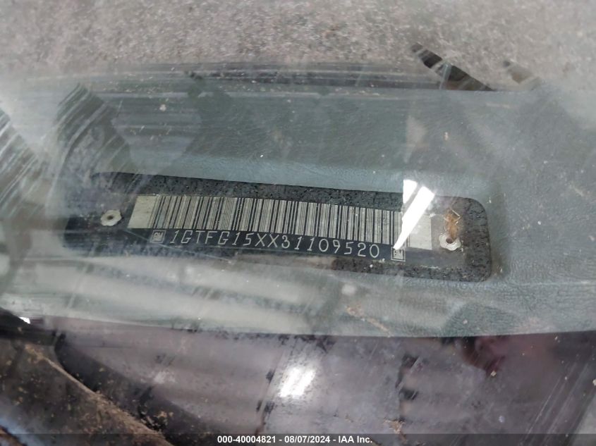 2003 GMC Savana Standard VIN: 1GTFG15XX31109520 Lot: 40004821