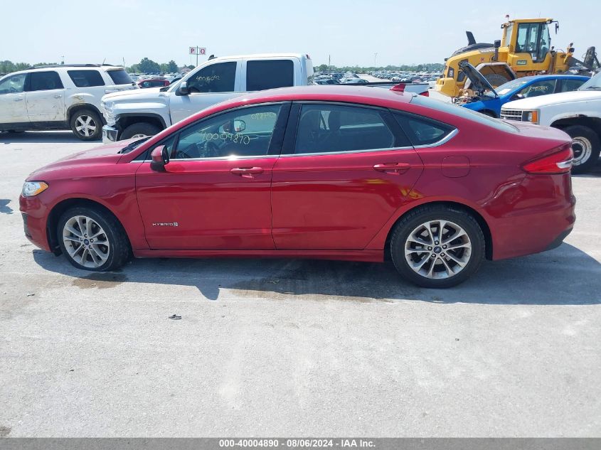 2019 FORD FUSION HYBRID VIN: 3FA6P0LU6KR243678