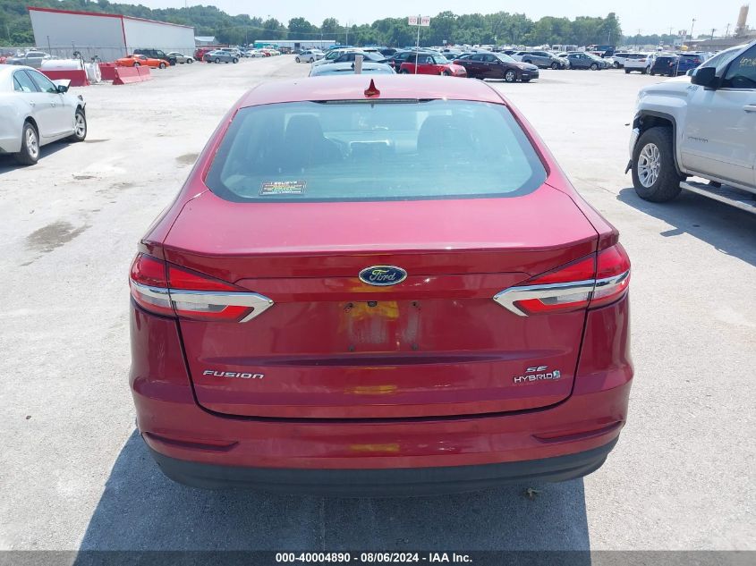 2019 Ford Fusion Hybrid Se VIN: 3FA6P0LU6KR243678 Lot: 40004890