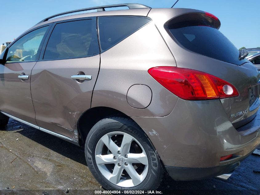 2009 Nissan Murano S VIN: JN8AZ18U79W013916 Lot: 40004904