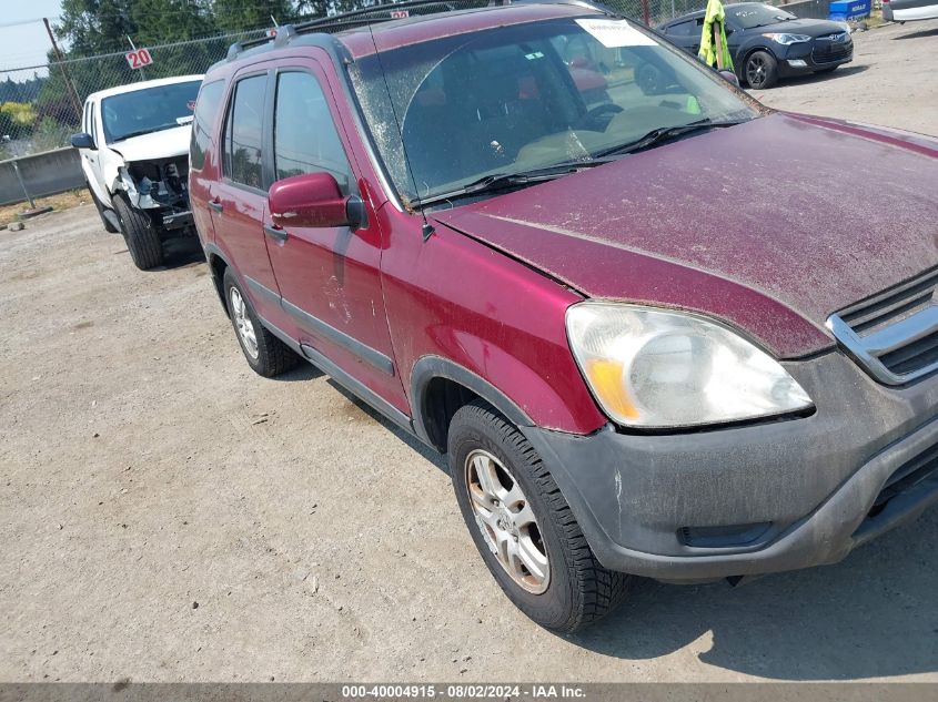 2003 Honda Cr-V Ex VIN: JHLRD78803C039742 Lot: 40004915